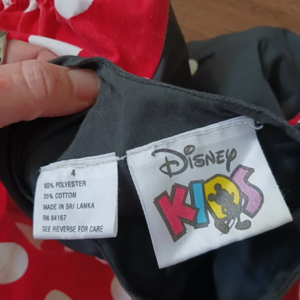 Vintage Disney Kids Minnie‎ Mouse Halloween Dress Up 4 DAMAGE READ